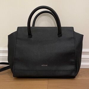 Vegan Leather Matt & Nat Black Satchel Bag